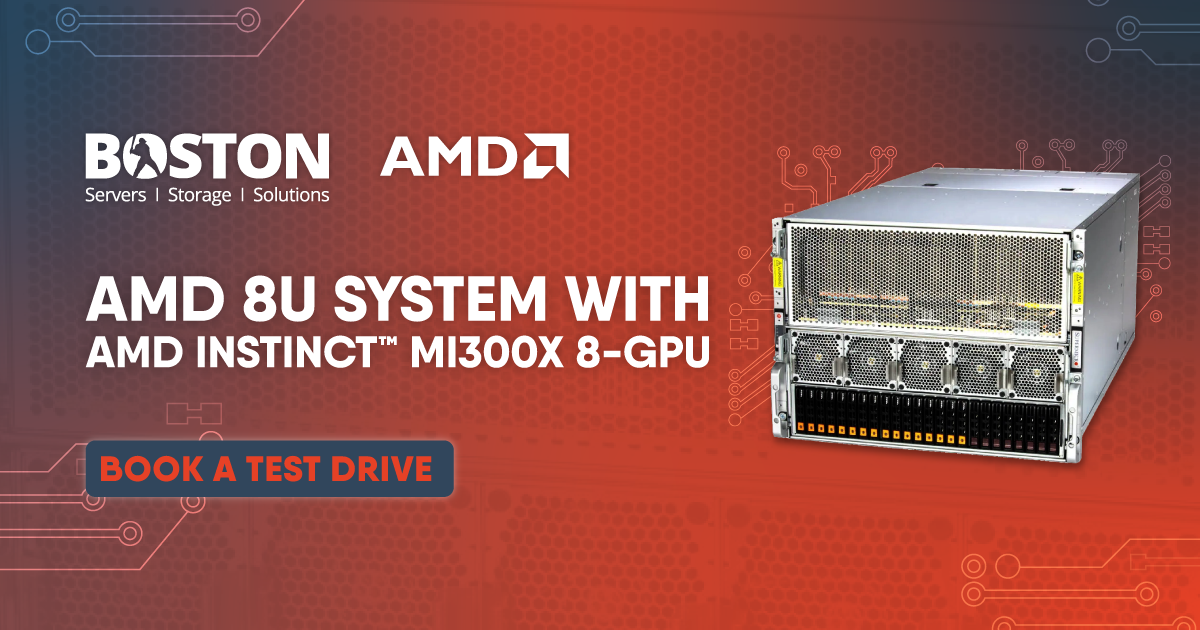 Test Sie: AMD 8U System mit AMD Instinct MI300X 8-GPU